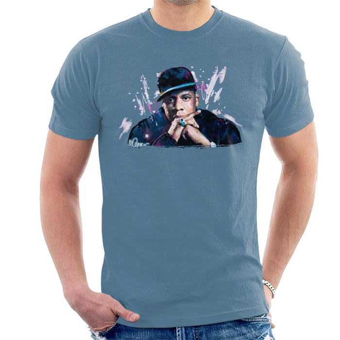 Sidney Maurer Original Portrait Of Jay Z The Black Album Mens T-Shirt - Mens T-Shirt