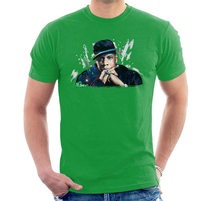 Sidney Maurer Original Portrait Of Jay Z The Black Album Mens T-Shirt - Mens T-Shirt