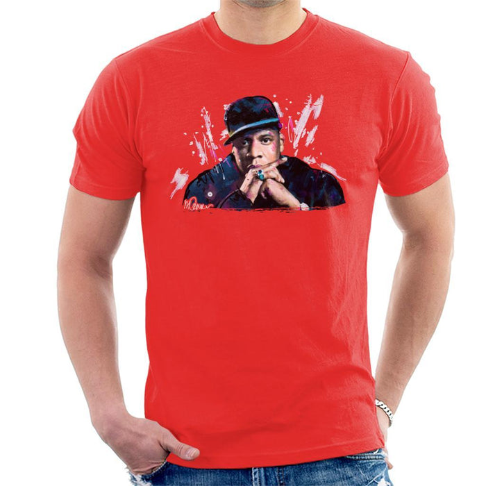 Sidney Maurer Original Portrait Of Jay Z The Black Album Mens T-Shirt - Mens T-Shirt