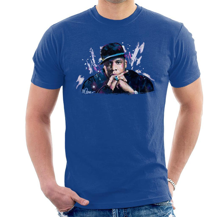 Sidney Maurer Original Portrait Of Jay Z The Black Album Mens T-Shirt - Mens T-Shirt