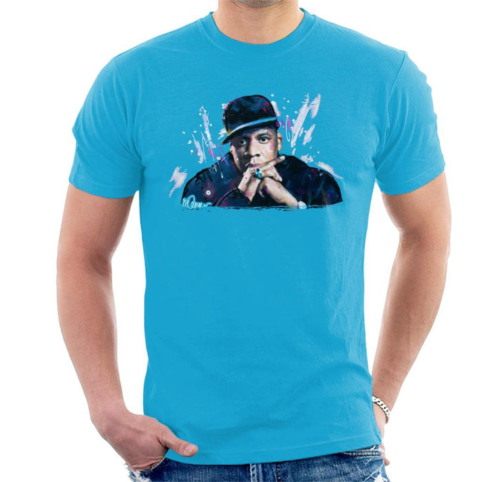 Sidney Maurer Original Portrait Of Jay Z The Black Album Mens T-Shirt - Mens T-Shirt