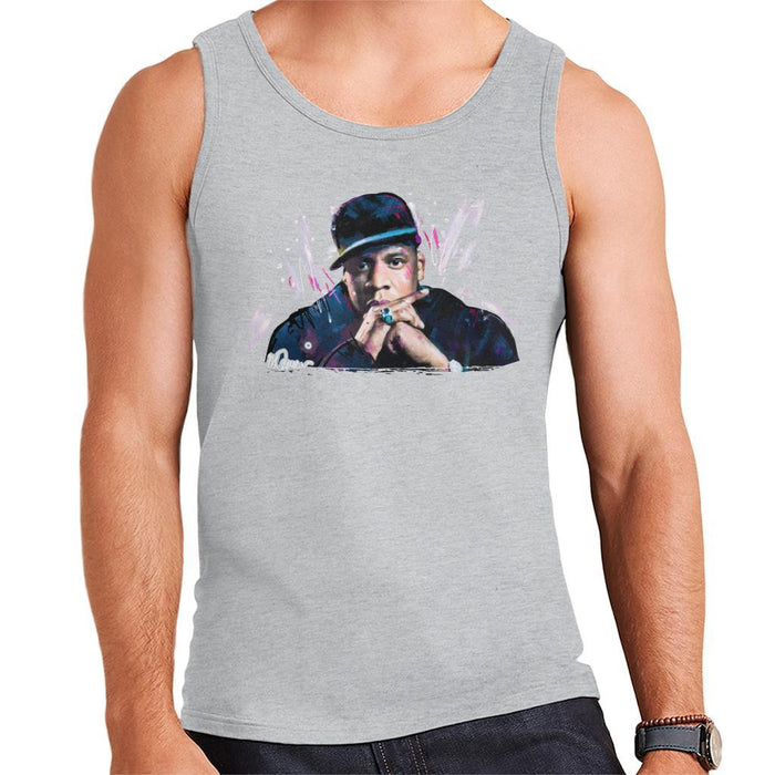 Sidney Maurer Original Portrait Of Jay Z The Black Album Mens Vest - Mens Vest