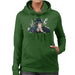 Sidney Maurer Original Portrait Of Jay Z The Black Album Womens Hooded Sweatshirt - Womens Hooded Sweatshirt