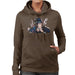 Sidney Maurer Original Portrait Of Jay Z The Black Album Womens Hooded Sweatshirt - Womens Hooded Sweatshirt