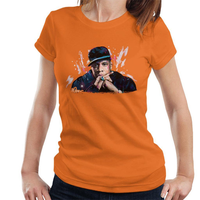 Sidney Maurer Original Portrait Of Jay Z The Black Album Womens T-Shirt - Womens T-Shirt