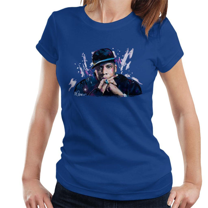 Sidney Maurer Original Portrait Of Jay Z The Black Album Womens T-Shirt - Womens T-Shirt