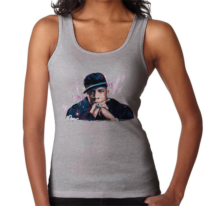 Sidney Maurer Original Portrait Of Jay Z The Black Album Womens Vest - Womens Vest