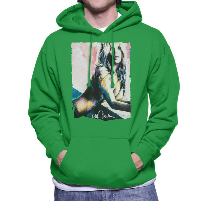 Sidney Maurer Original Portrait Of Kate Moss Nude Mens Hooded Sweatshirt - Mens Hooded Sweatshirt