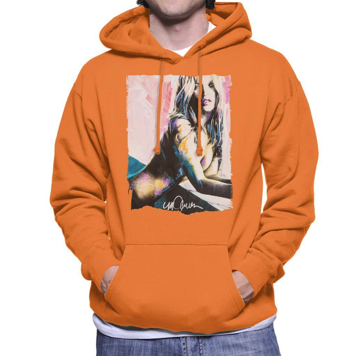 Sidney Maurer Original Portrait Of Kate Moss Nude Mens Hooded Sweatshirt - Mens Hooded Sweatshirt