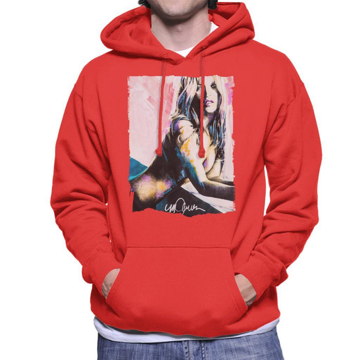 Sidney Maurer Original Portrait Of Kate Moss Nude Mens Hooded Sweatshirt - Mens Hooded Sweatshirt