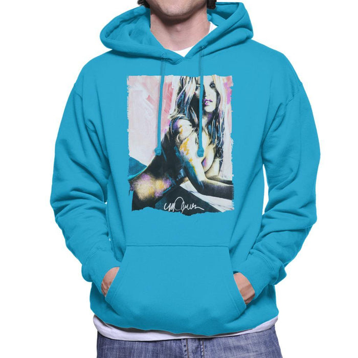 Sidney Maurer Original Portrait Of Kate Moss Nude Mens Hooded Sweatshirt - Mens Hooded Sweatshirt