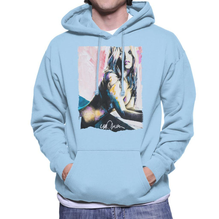 Sidney Maurer Original Portrait Of Kate Moss Nude Mens Hooded Sweatshirt - Mens Hooded Sweatshirt