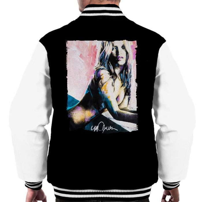 Sidney Maurer Original Portrait Of Kate Moss Nude Mens Varsity Jacket - Mens Varsity Jacket