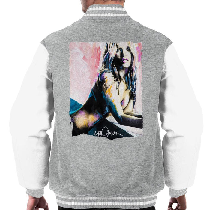 Sidney Maurer Original Portrait Of Kate Moss Nude Mens Varsity Jacket - Mens Varsity Jacket