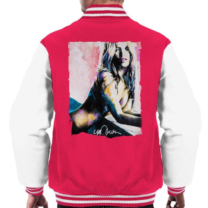 Sidney Maurer Original Portrait Of Kate Moss Nude Mens Varsity Jacket - Mens Varsity Jacket