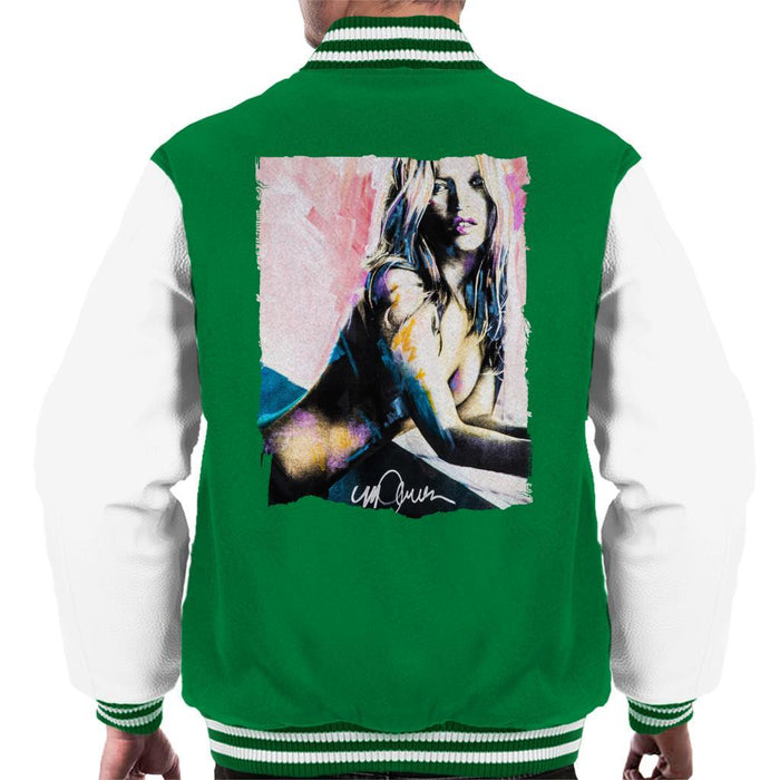Sidney Maurer Original Portrait Of Kate Moss Nude Mens Varsity Jacket - Mens Varsity Jacket