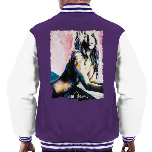 Sidney Maurer Original Portrait Of Kate Moss Nude Mens Varsity Jacket - Mens Varsity Jacket