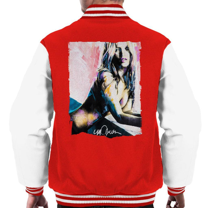 Sidney Maurer Original Portrait Of Kate Moss Nude Mens Varsity Jacket - Mens Varsity Jacket