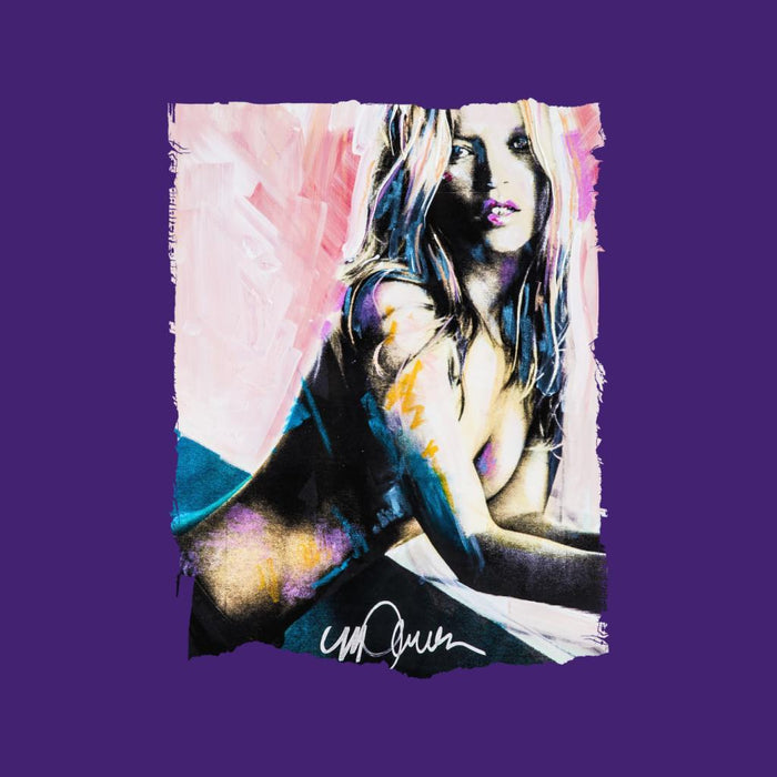 Sidney Maurer Original Portrait Of Kate Moss Nude Mens Varsity Jacket - Mens Varsity Jacket