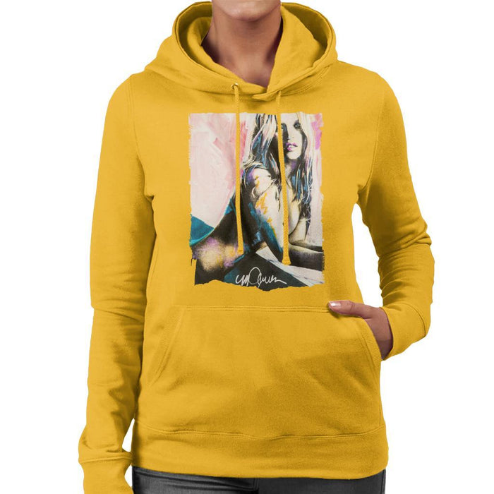 Sidney Maurer Original Portrait Of Kate Moss Nude Womens Hooded Sweatshirt - Womens Hooded Sweatshirt