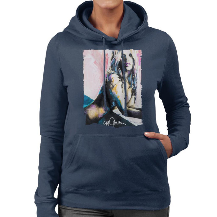 Sidney Maurer Original Portrait Of Kate Moss Nude Womens Hooded Sweatshirt - Womens Hooded Sweatshirt