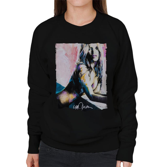Sidney Maurer Original Portrait Of Kate Moss Nude Womens Sweatshirt - Womens Sweatshirt