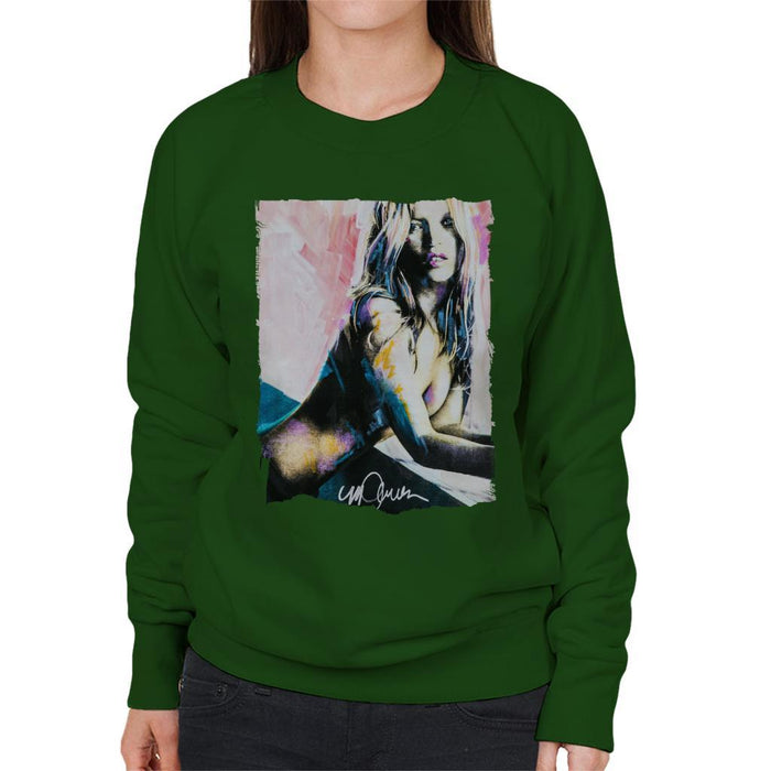 Sidney Maurer Original Portrait Of Kate Moss Nude Womens Sweatshirt - Womens Sweatshirt