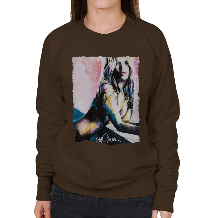 Sidney Maurer Original Portrait Of Kate Moss Nude Womens Sweatshirt - Womens Sweatshirt