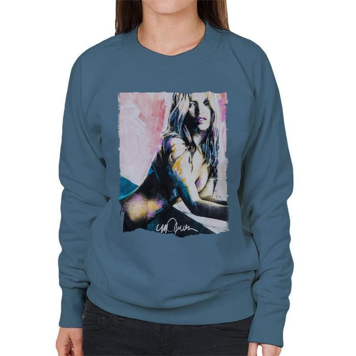 Sidney Maurer Original Portrait Of Kate Moss Nude Womens Sweatshirt - Womens Sweatshirt