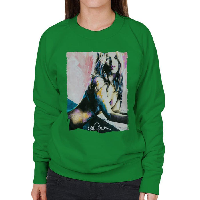 Sidney Maurer Original Portrait Of Kate Moss Nude Womens Sweatshirt - Womens Sweatshirt
