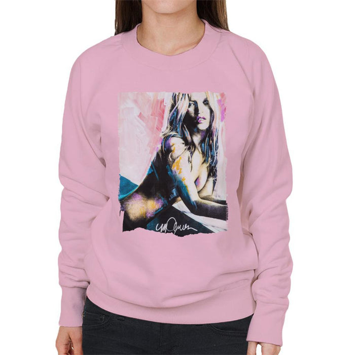 Sidney Maurer Original Portrait Of Kate Moss Nude Womens Sweatshirt - Small / Light Pink - Womens Sweatshirt