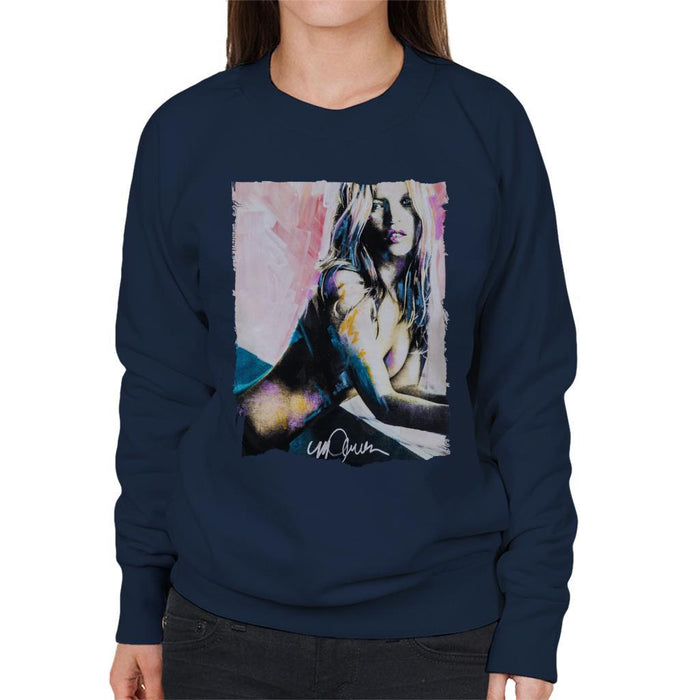 Sidney Maurer Original Portrait Of Kate Moss Nude Womens Sweatshirt - Womens Sweatshirt