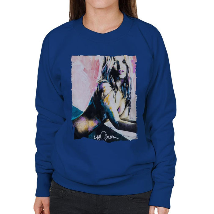 Sidney Maurer Original Portrait Of Kate Moss Nude Womens Sweatshirt - Womens Sweatshirt
