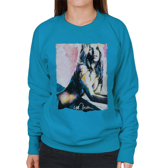Sidney Maurer Original Portrait Of Kate Moss Nude Womens Sweatshirt - Womens Sweatshirt
