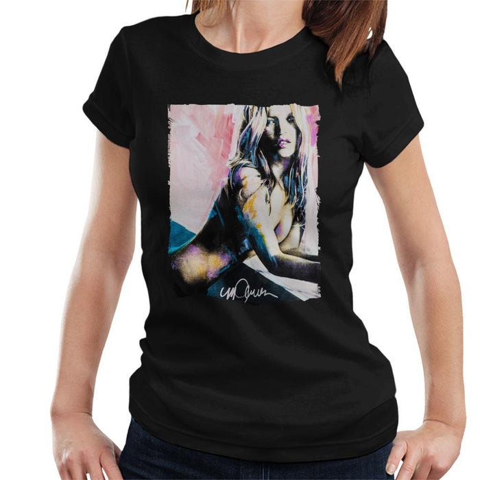 Sidney Maurer Original Portrait Of Kate Moss Nude Womens T-Shirt - Womens T-Shirt
