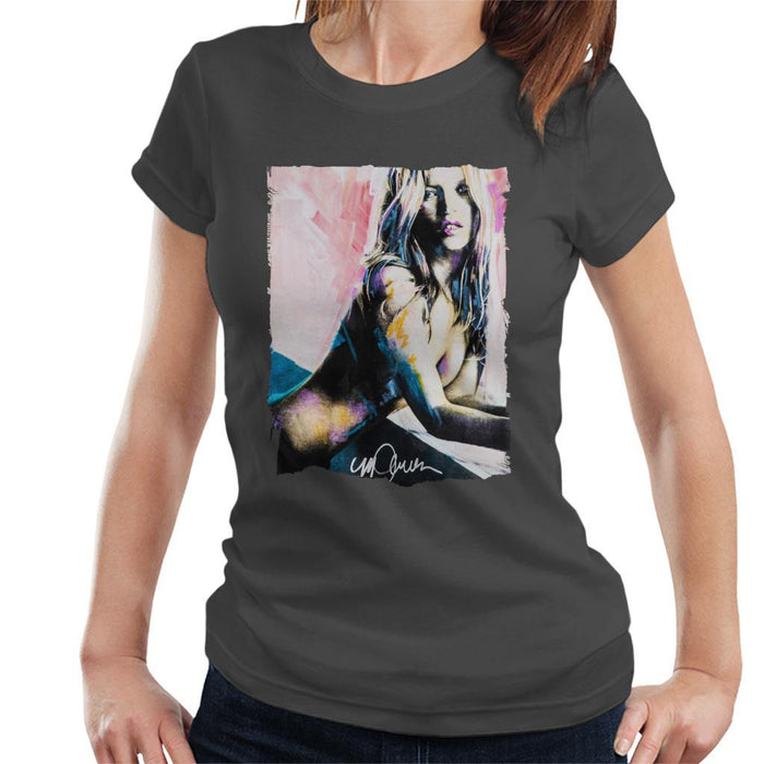 Sidney Maurer Original Portrait Of Kate Moss Nude Womens T-Shirt - Womens T-Shirt