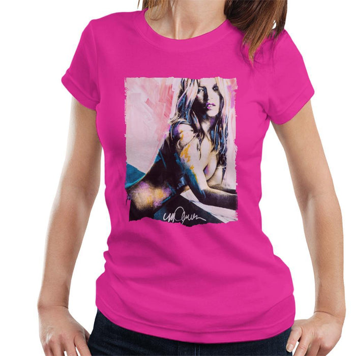 Sidney Maurer Original Portrait Of Kate Moss Nude Womens T-Shirt - Womens T-Shirt