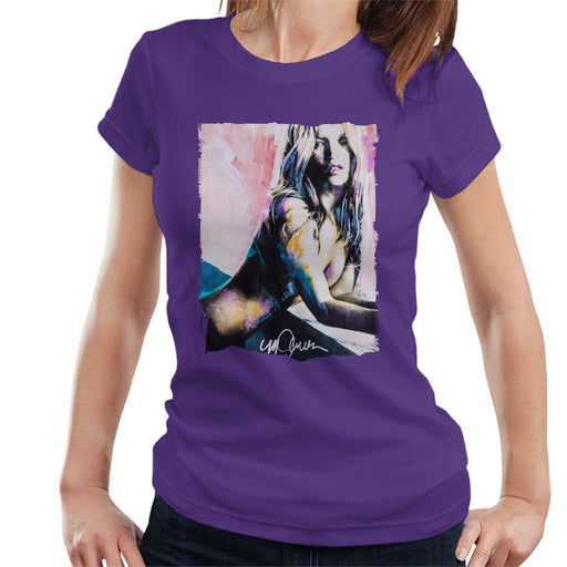 Sidney Maurer Original Portrait Of Kate Moss Nude Womens T-Shirt - Womens T-Shirt