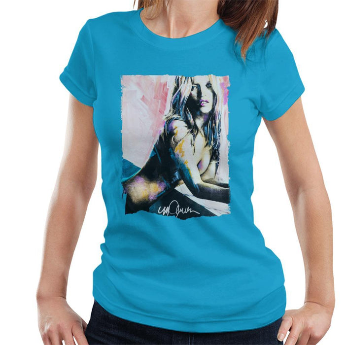 Sidney Maurer Original Portrait Of Kate Moss Nude Womens T-Shirt - Womens T-Shirt
