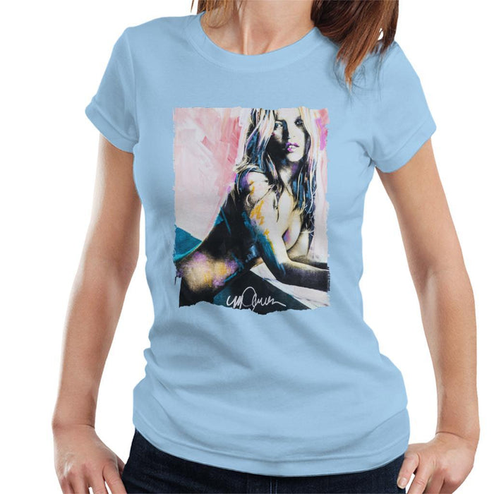 Sidney Maurer Original Portrait Of Kate Moss Nude Womens T-Shirt - Womens T-Shirt