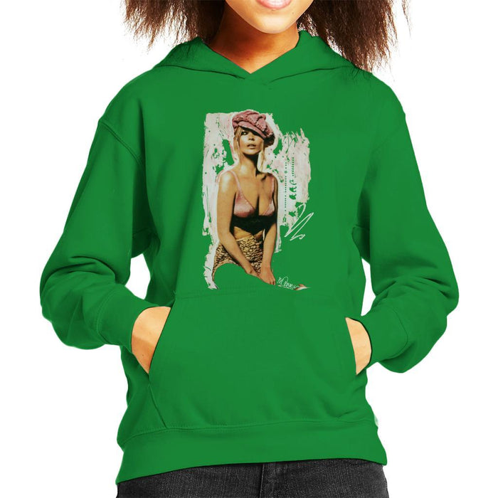 Sidney Maurer Original Portrait Of Kate Moss Pink Hat And Bra Kids Hooded Sweatshirt - Kids Boys Hooded Sweatshirt