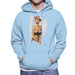 Sidney Maurer Original Portrait Of Kate Moss Pink Hat And Bra Mens Hooded Sweatshirt - Mens Hooded Sweatshirt