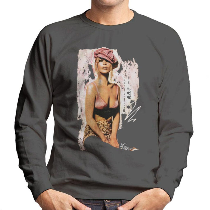 Sidney Maurer Original Portrait Of Kate Moss Pink Hat And Bra Mens Sweatshirt - Mens Sweatshirt