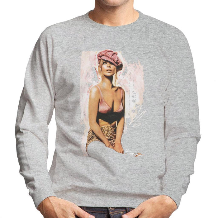 Sidney Maurer Original Portrait Of Kate Moss Pink Hat And Bra Mens Sweatshirt - Mens Sweatshirt