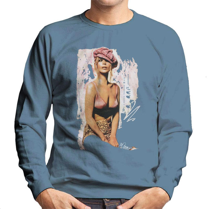 Sidney Maurer Original Portrait Of Kate Moss Pink Hat And Bra Mens Sweatshirt - Mens Sweatshirt