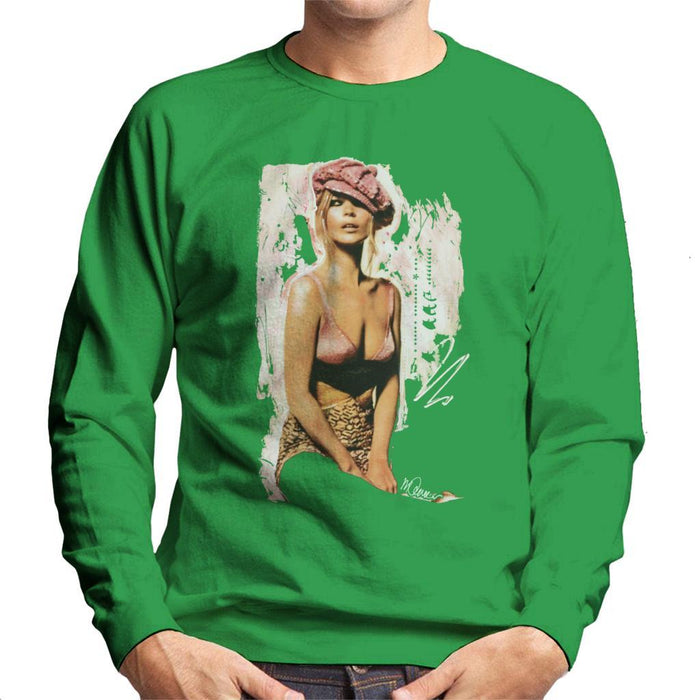 Sidney Maurer Original Portrait Of Kate Moss Pink Hat And Bra Mens Sweatshirt - Mens Sweatshirt