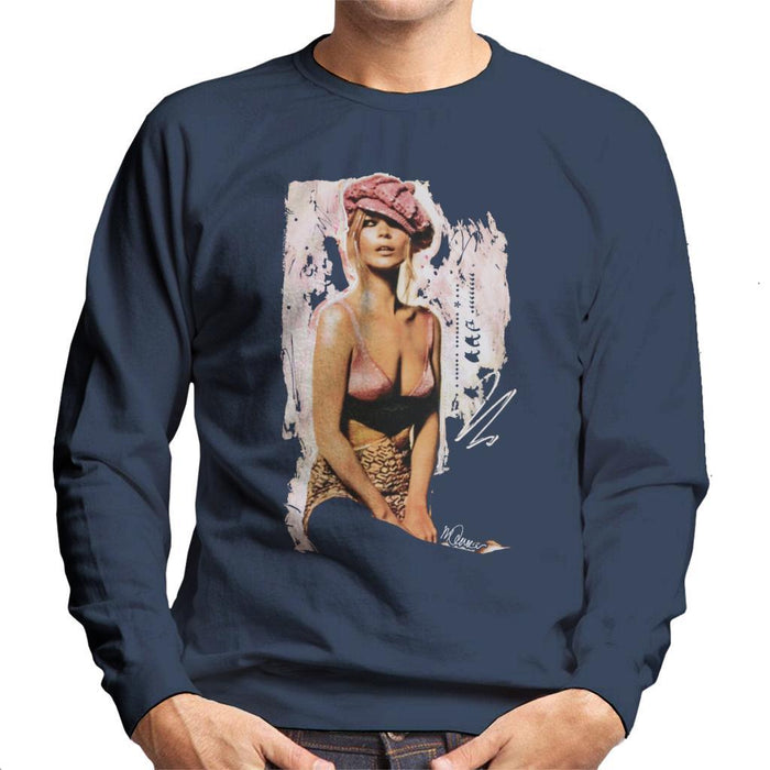 Sidney Maurer Original Portrait Of Kate Moss Pink Hat And Bra Mens Sweatshirt - Mens Sweatshirt