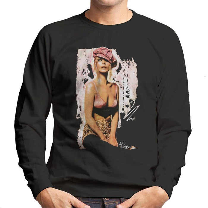 Sidney Maurer Original Portrait Of Kate Moss Pink Hat And Bra Mens Sweatshirt - Mens Sweatshirt