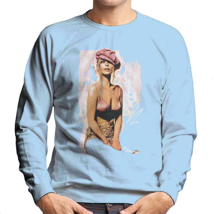 Sidney Maurer Original Portrait Of Kate Moss Pink Hat And Bra Mens Sweatshirt - Mens Sweatshirt