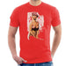 Sidney Maurer Original Portrait Of Kate Moss Pink Hat And Bra Mens T-Shirt - Mens T-Shirt